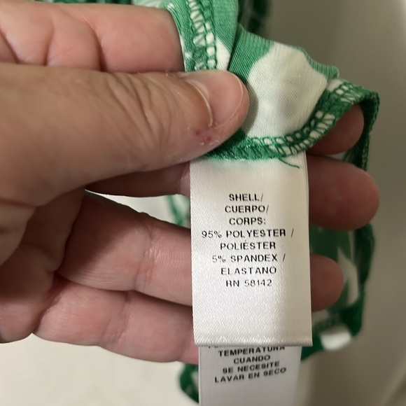 Maggy London Green Leaf Wrap Dress a306 - Picture 4 of 5